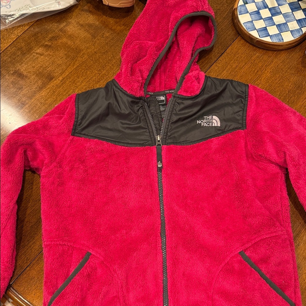 The North Face Kids' Fuchsia and Black Fleece Jacket